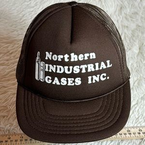 Vintage Snapback Cap Northern Industrial Gases Advertising Trucker Hat Rope 90s